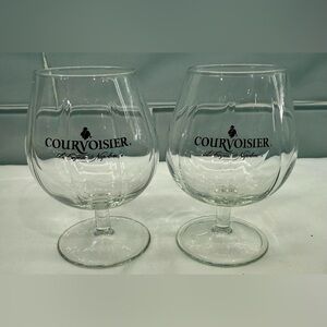 Courvoisier Le Cognac De Napoleon France Stem Glass Gold Logo Snifter 4.5”